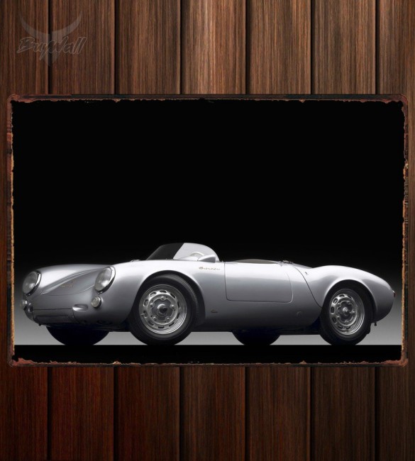 Металлическая табличка Porsche 550 Spyder Металлическая табличка Porsche 550 Spyder
